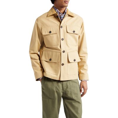 Drake's Cotton Canvas Utility Jacket in Sable 