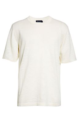 Drake's Linen & Silk T-Shirt in Ecru