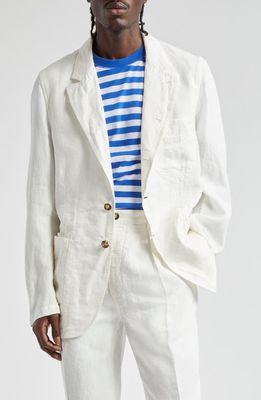 Drake's Mk. I Linen Games Sport Coat in Oyster 