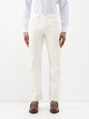 Drake's - Selvedge Straight-leg Jeans - Mens - Off White
