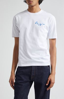 Drake's Soleil Graphic T-Shirt in White 