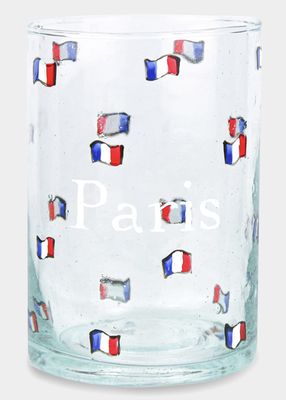 Drapeaux Paris Drinking Glass