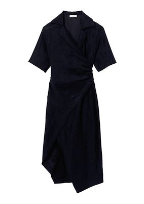 Draped Asymmetric Dress