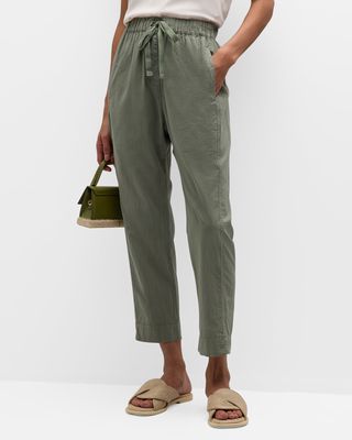 Draper Tapered Cotton Ankle Pants