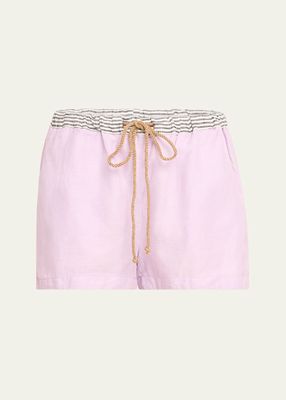 Drawstring Linen Shorts