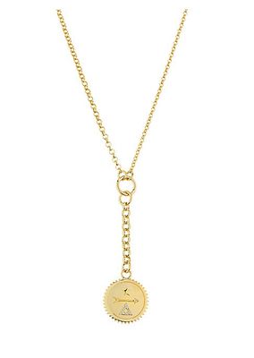Dream 18K Yellow Gold & 0.04 TCW Diamond Belcher Chain Necklace