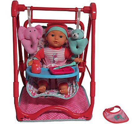Dream Collection 12" Baby Doll 4-in-1 High Chai r Play Set