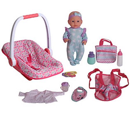 Dream Collection 16" Baby Doll with Carrier & A ccessories