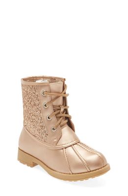 DREAM PAIRS Glitter Duck Boot in Rose/Gold