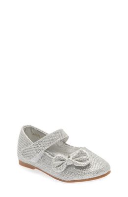 DREAM PAIRS Kids' Angel Crystal Bow Mary Jane in Silver