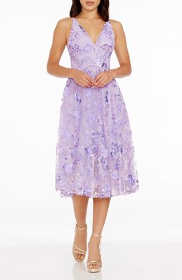 Dress the Population Audrey Cocktail Dress in Lavender Multi