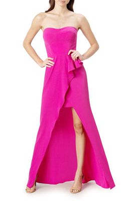 Dress the Population Kai Evening Gown in Fuchsia