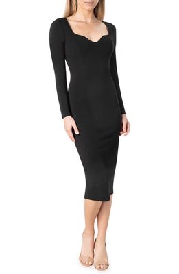 Dress the Population Sonia Long Sleeve Dress in Black