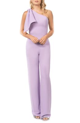Dress the Population Tiffany One-Shoulder Jumpsuit in Wisteria