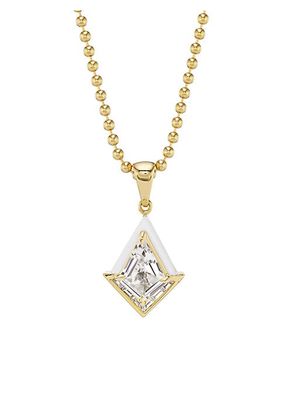 Dress Up 18K Yellow Gold, White Topaz & Diamond Twinkle Necklace
