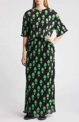 Dressed in Lala Alien Plissé Two-Piece Dress 