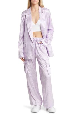 Dressed in Lala Floral Jacquard Blazer & Pants Set in Lavender