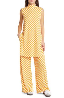 Dressed in Lala Gigi Two-Piece Check Top & Pants Set in Sunshine Check