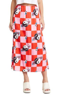 Dressed in Lala It Girl Cosmic Check Print Skirt in Cosmic Cowgirl
