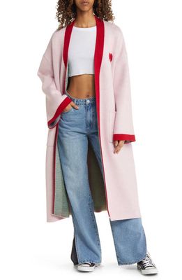 Dressed in Lala Mystic Mama Longline Cardigan in Pink