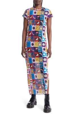 Dressed in Lala Patchwork Print Mesh Dress in Lala World