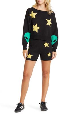 Dressed in Lala Take Me To Your Leader Two-Piece Set in Black