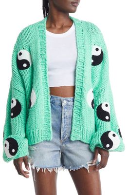 Dressed in Lala Visionary Cardigan in Mint Yin Yang