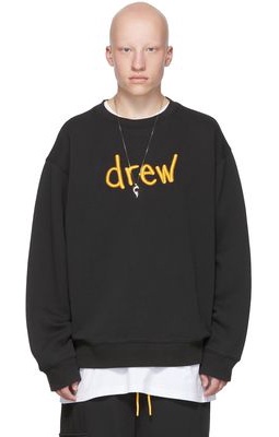 drew house SSENSE Exclusive Black Scribble Sweatshirt