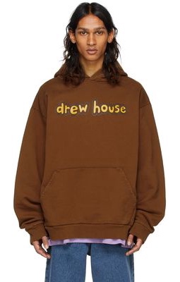 drew house SSENSE Exclusive Brown Cartoon Font Hoodie