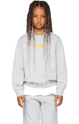 drew house SSENSE Exclusive Kids Gray Scribble Sweatshirt