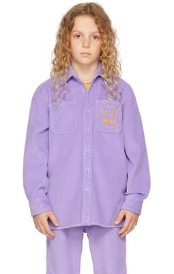 drew house SSENSE Exclusive Kids Purple Painted Mascot Shirt