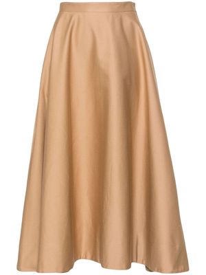 DRHOPE A-line midi skirt - Brown