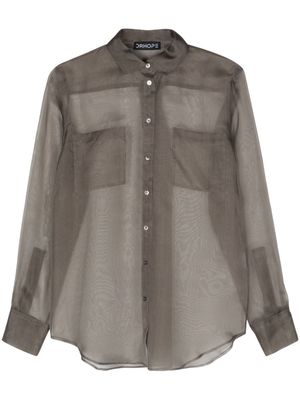 DRHOPE button-up silk shirt - Grey