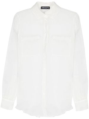 DRHOPE button-up silk shirt - White