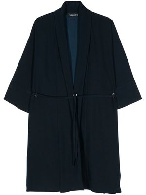 DRHOPE crepe belted coat - Blue