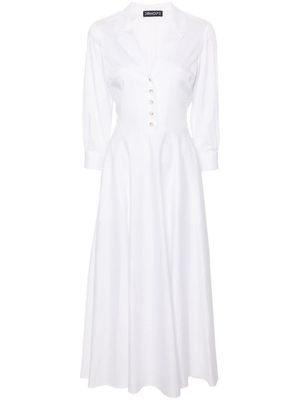 DRHOPE flared maxi shirtdress - White