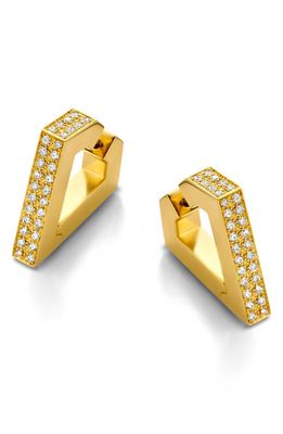 DRIES CRIEL Brute Diamanti Diamond Huggie Hoop Earrings in Yellow Gold