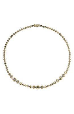 DRIES CRIEL Flow Graduated Diamond Chain Necklace in Gold 