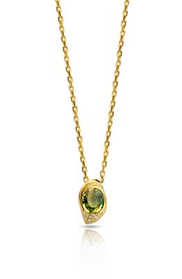 DRIES CRIEL Flux Tsavorite & Diamond Pendant Necklace in Green