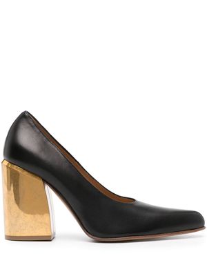 DRIES VAN NOTEN 110mm metallic-heel pumps - Black