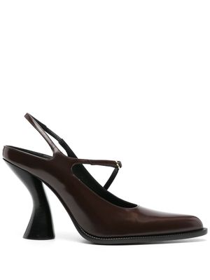 DRIES VAN NOTEN 115mm sculpted-heel pumps - Brown