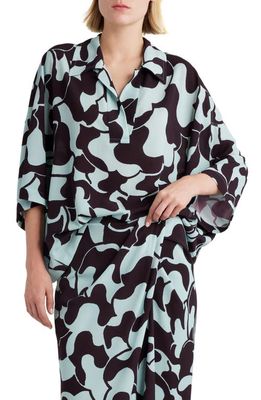 Dries Van Noten Abstract Print Top in Mint 608