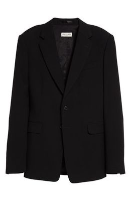 Dries Van Noten Blaine Notched Lapel Blazer in Black