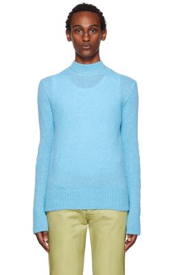Dries Van Noten Blue Alpaca Sweater