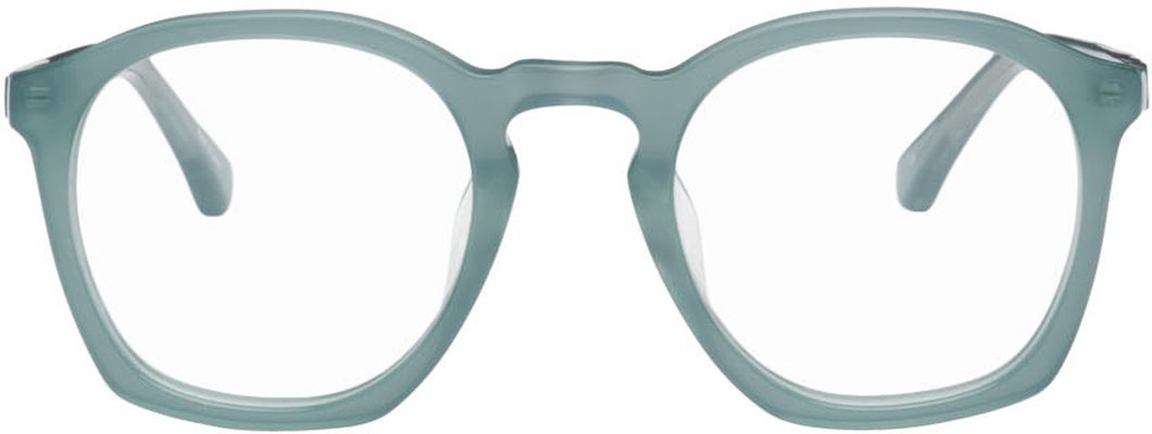 Dries Van Noten Blue Linda Farrow Edition Round Glasses