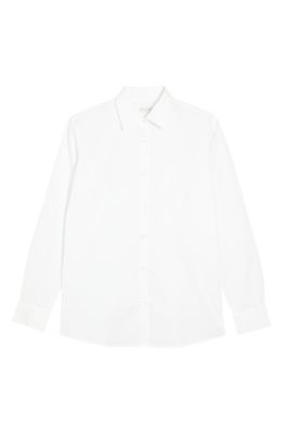 Dries Van Noten Clavelly Poplin Button-Up Shirt in White 001