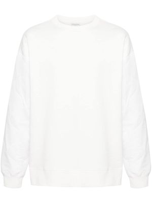 DRIES VAN NOTEN crew-neck panelled sweatshirt - White