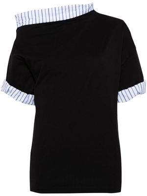 DRIES VAN NOTEN double-layered cotton T-shirt - Black