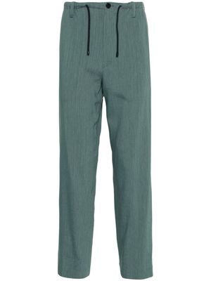 DRIES VAN NOTEN drawstring-waist cropped trousers - Green