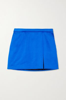 Dries Van Noten - Duchesse-satin Mini Skirt - Blue